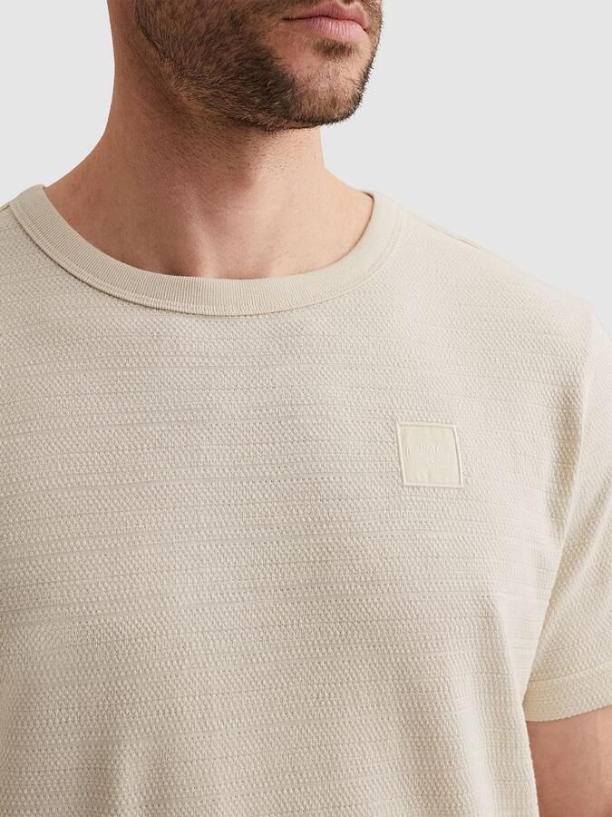 PME LEGEND Heren Polo's & T-shirts Jacquard Striped Ecru - Foto 2