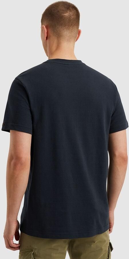 PME LEGEND Heren Polo's & T-shirts Short Sleeve R-neck Jacquard Stripes Blauw - Foto 3