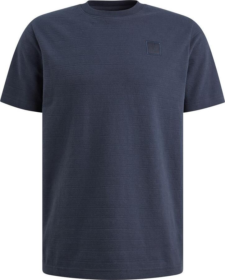 PME LEGEND Heren Polo's & T-shirts Jacquard Striped Donkerblauw