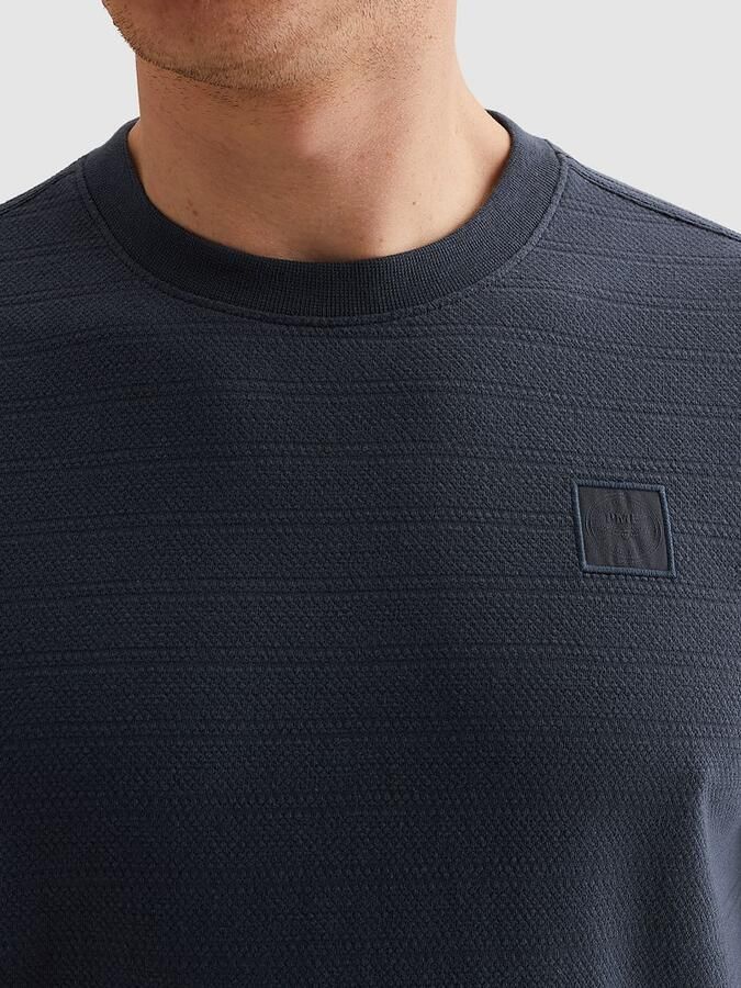 PME LEGEND Heren Polo's & T-shirts Jacquard Striped Donkerblauw - Foto 2