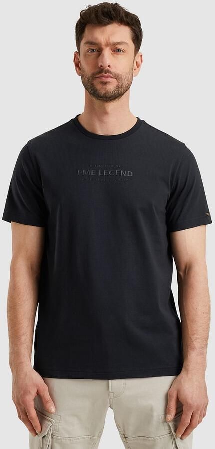 PME Legend T-shirt met labelprint en ronde hals - Foto 3