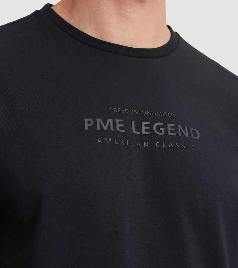 PME Legend T-shirt met labelprint en ronde hals - Foto 3
