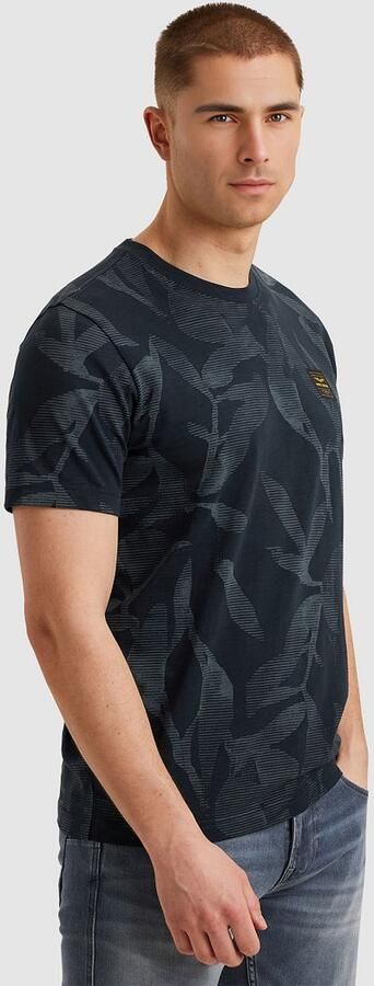 PME LEGEND Heren Polo's & T-shirts Slub Jersey Aop Donkerblauw - Foto 3