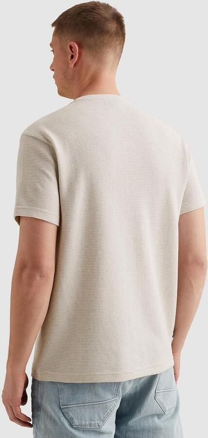 PME LEGEND Heren Polo's & T-shirts Two Tone Textured Stripe Ecru - Foto 10
