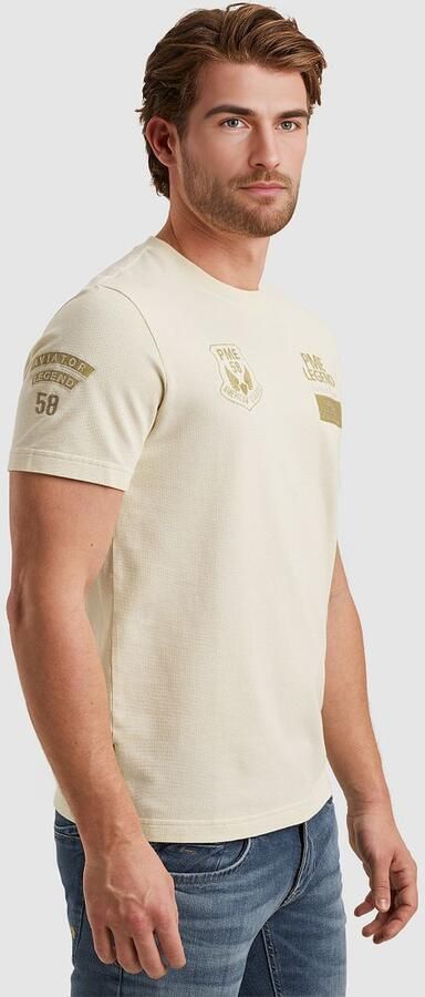 PME Legend T-shirt met logo- en motiefstitchings model 'ON' - Foto 4