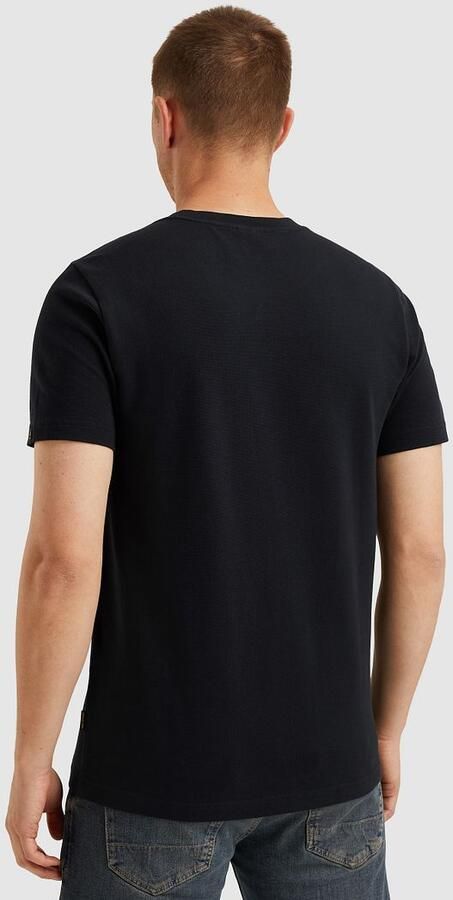 PME Legend regular T-shirt met textuur donkerblauw - Foto 4