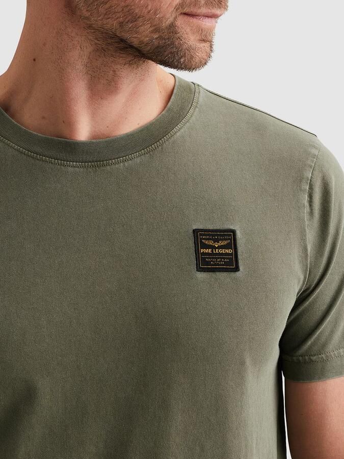 PME LEGEND Heren Polo's & T-shirts Acid Wash + Garment Dye Olijf - Foto 6