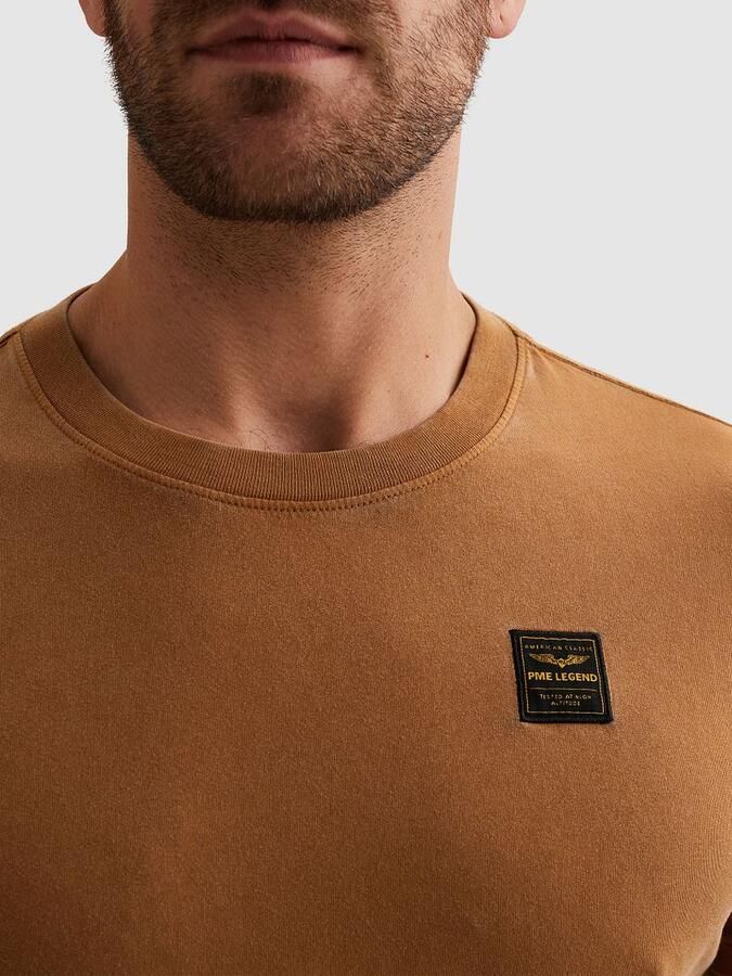 PME LEGEND Heren Polo's & T-shirts Acid Wash + Garment Dye Oranje - Foto 8