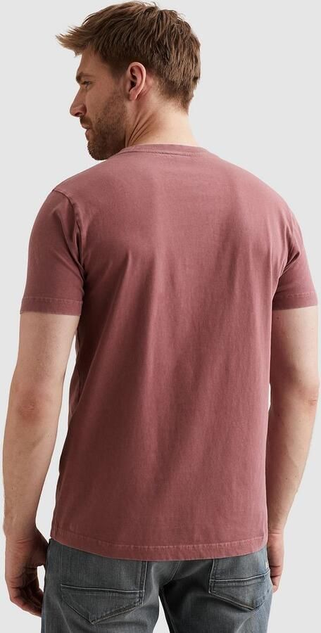 PME LEGEND T-shirt met garment-dye wassing en badge - Foto 5