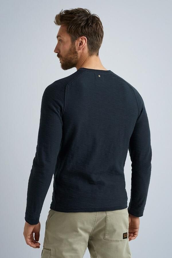 PME Legend Trui Linnen Navy Blauw Heren - Foto 3