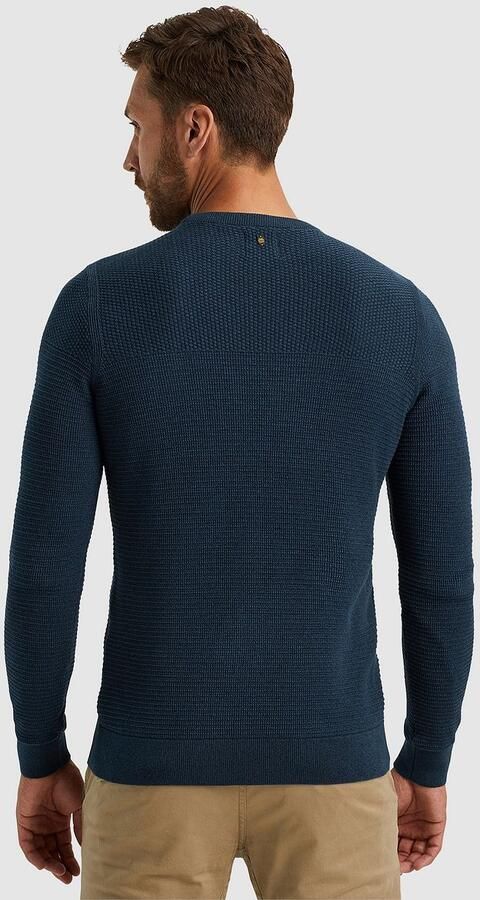 PME Legend Katoen Mouline R-Neck Pullover Blue Heren - Foto 2