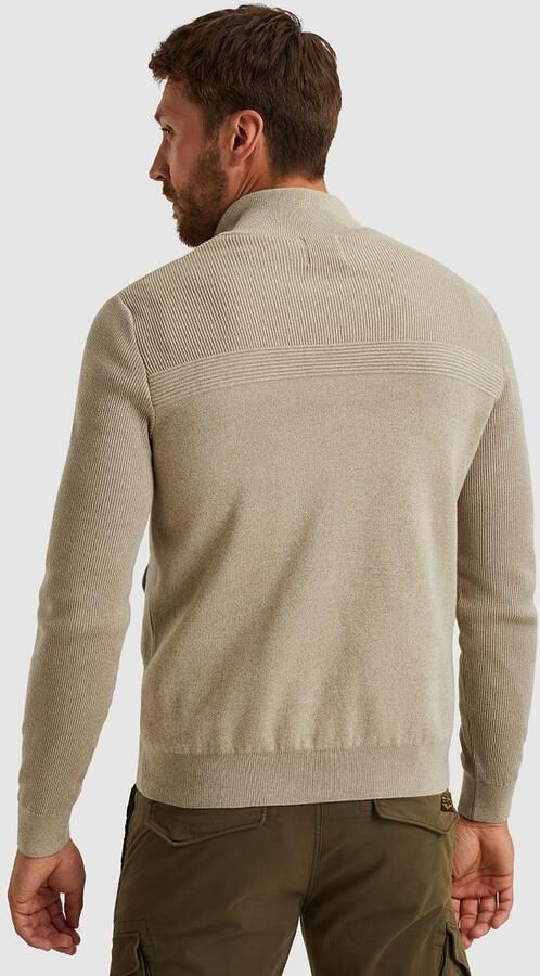 PME Legend vest met ingebreid patroon beige - Foto 6