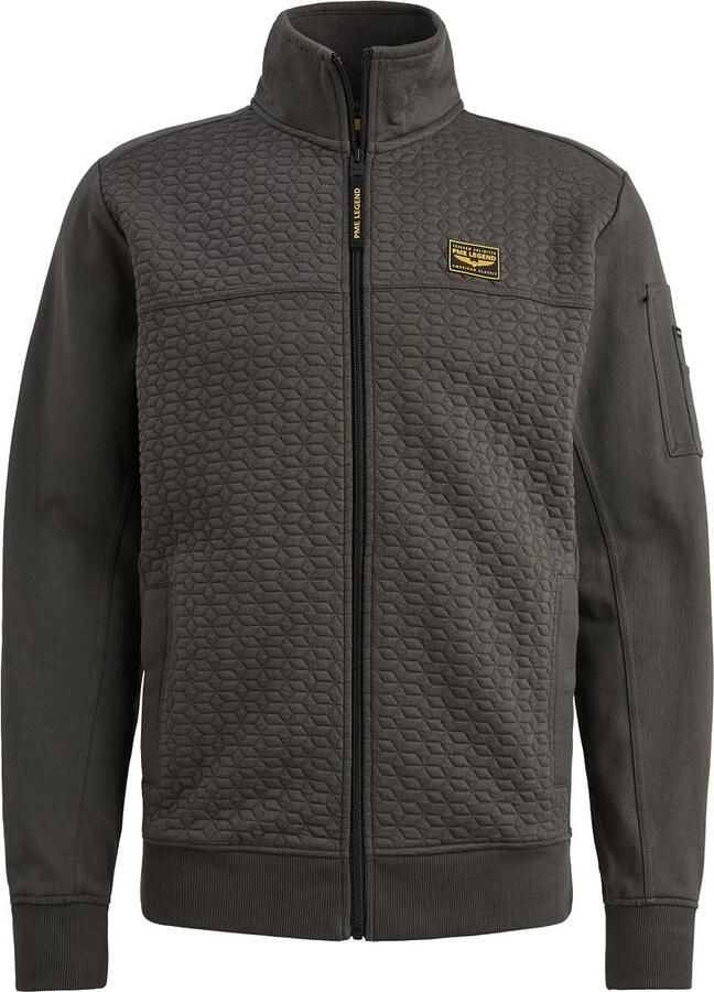 PME LEGEND Sweat jacket met structuren en flight pocket - Foto 2