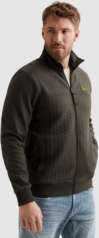 PME LEGEND Sweat jacket met structuren en flight pocket - Foto 6