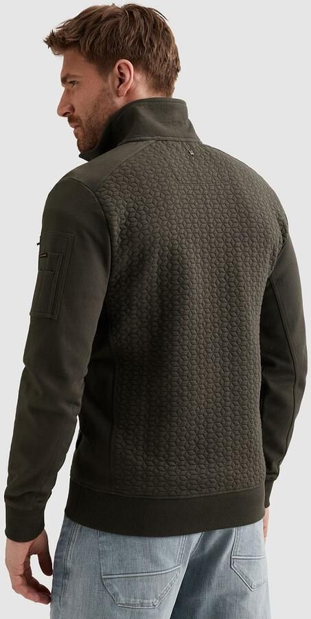 PME LEGEND Sweat jacket met structuren en flight pocket - Foto 5