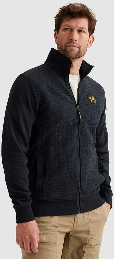 PME LEGEND Sweat jacket met structuren en flight pocket - Foto 4
