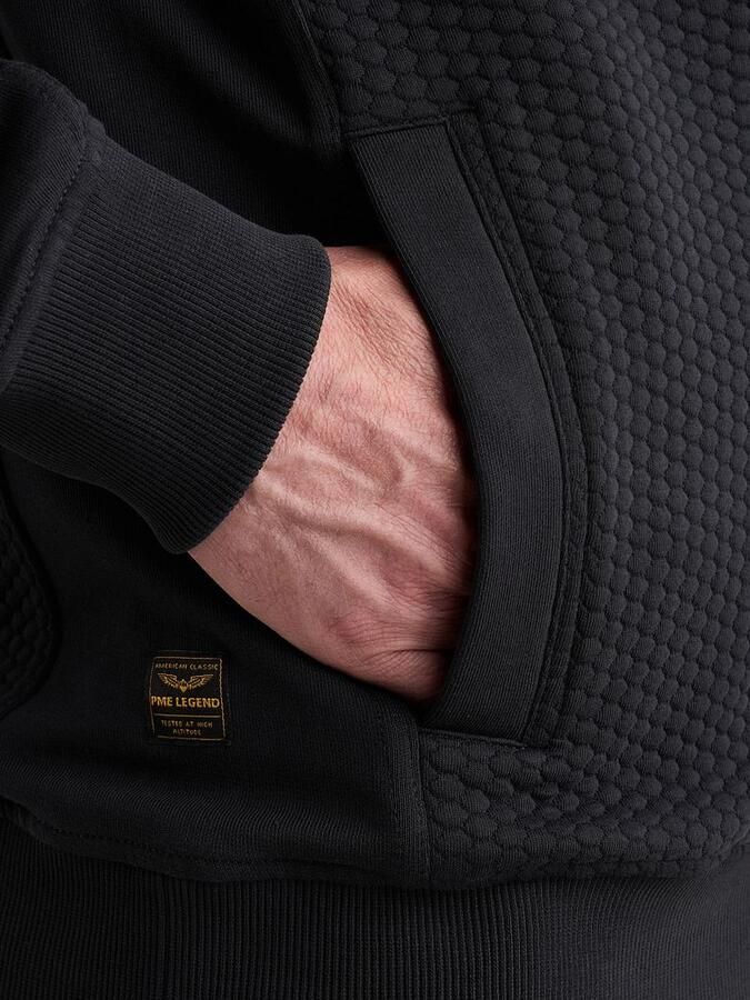 PME LEGEND Sweatshirt met jacquardpatroon en flight pocket - Foto 5