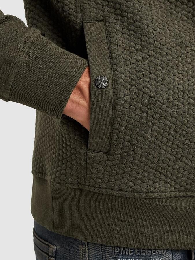 PME Legend Vest Jacquard Interlock Beluga Groen - Foto 4
