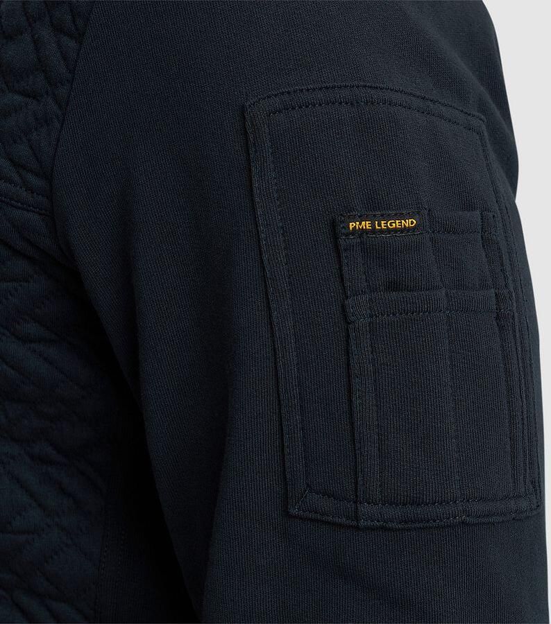 PME Legend Jacquard Interlock Sweat Full Zip Blue Heren - Foto 3
