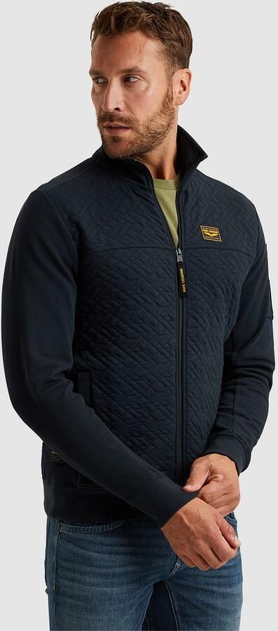 PME Legend Jacquard Interlock Sweat Full Zip Blue Heren - Foto 5