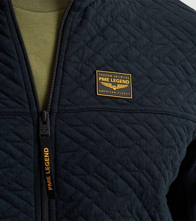 PME Legend Jacquard Interlock Sweat Full Zip Blue Heren - Foto 2