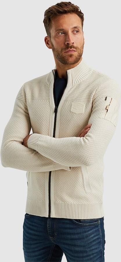 PME LEGEND Truien & Vesten Zip Jacket Cotton Structure Beige - Foto 5