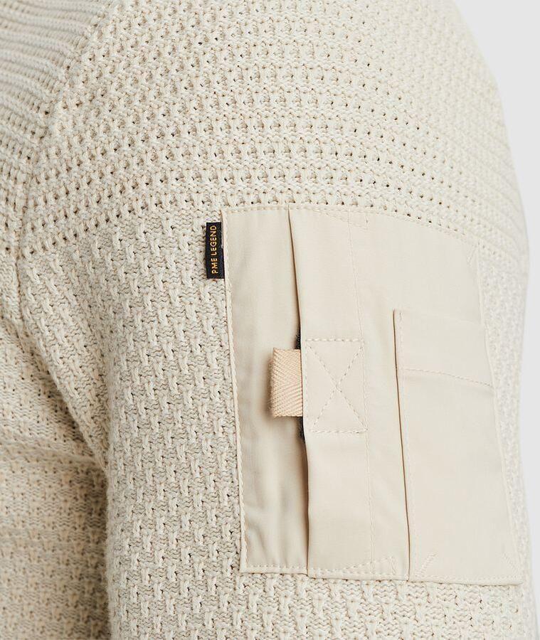 PME LEGEND Truien & Vesten Zip Jacket Cotton Structure Beige - Foto 3