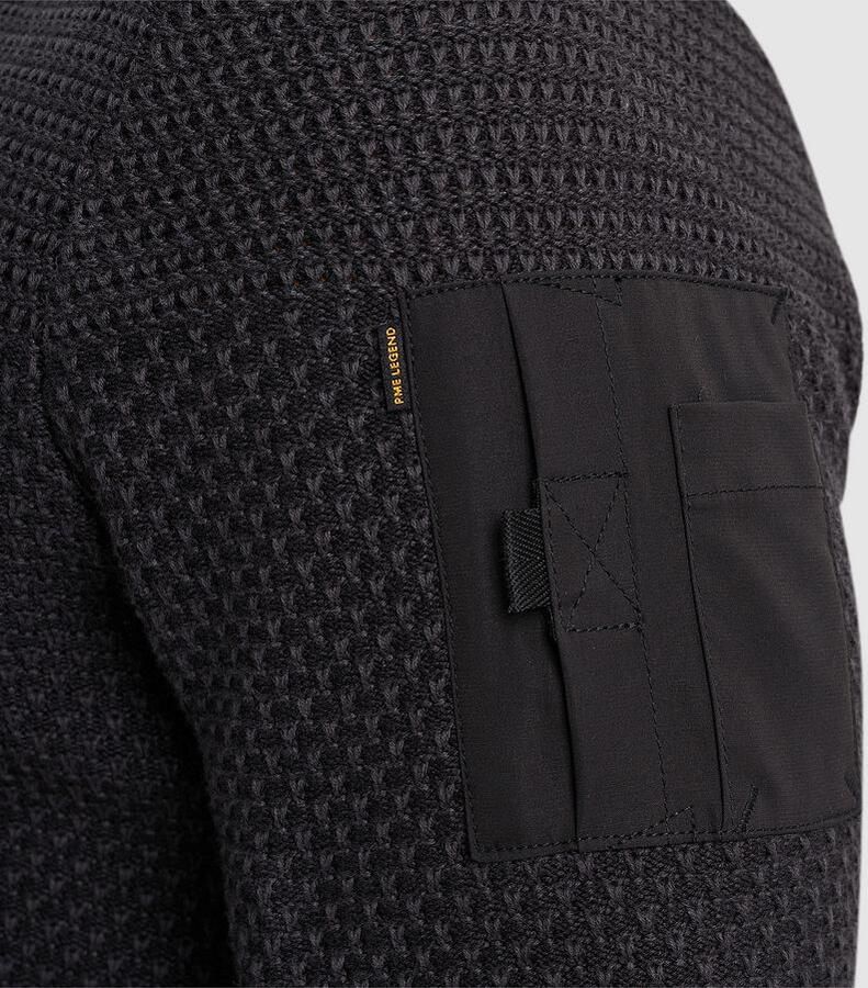 PME LEGEND Heren Truien & Vesten Zip Jacket Cotton Structure Zwart - Foto 2