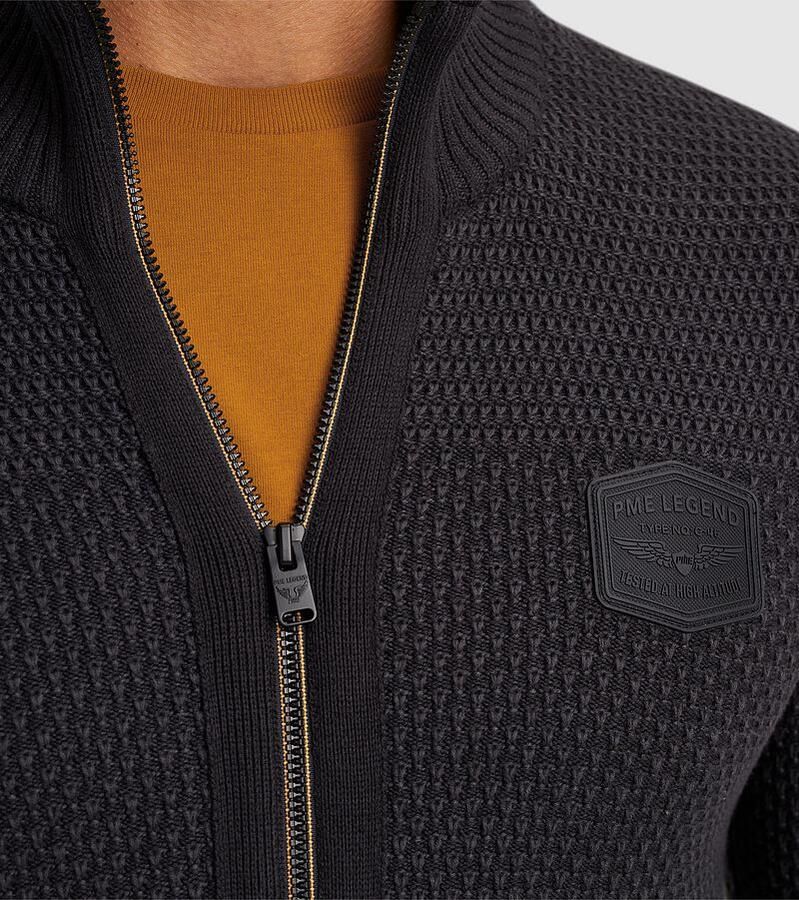 PME LEGEND Heren Truien & Vesten Zip Jacket Cotton Structure Zwart