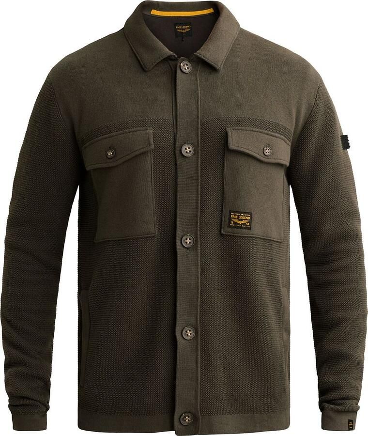 PME LEGEND Gebreid vest met verschillende structuren en knoopsluiting - Foto 3