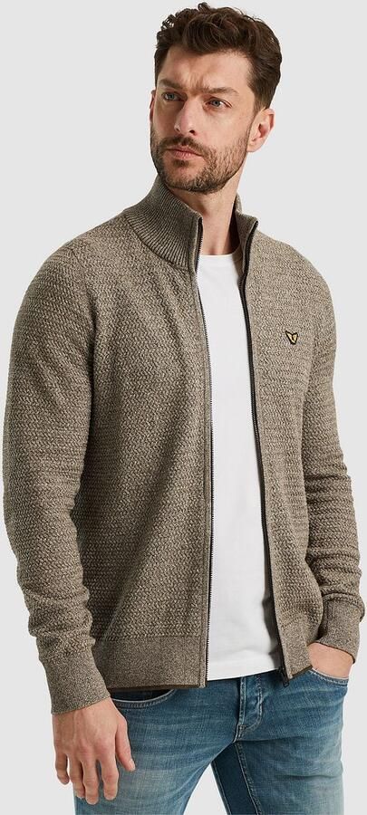 PME Legend gebreid vest ingebreid patroon groen - Foto 3