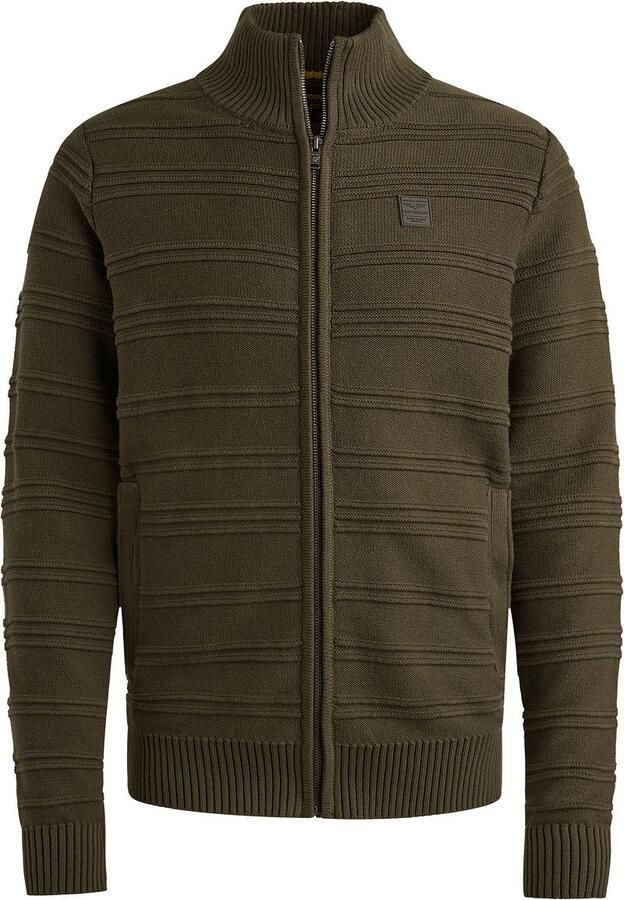 PME Legend Vest Structure Knit Beluga Groen