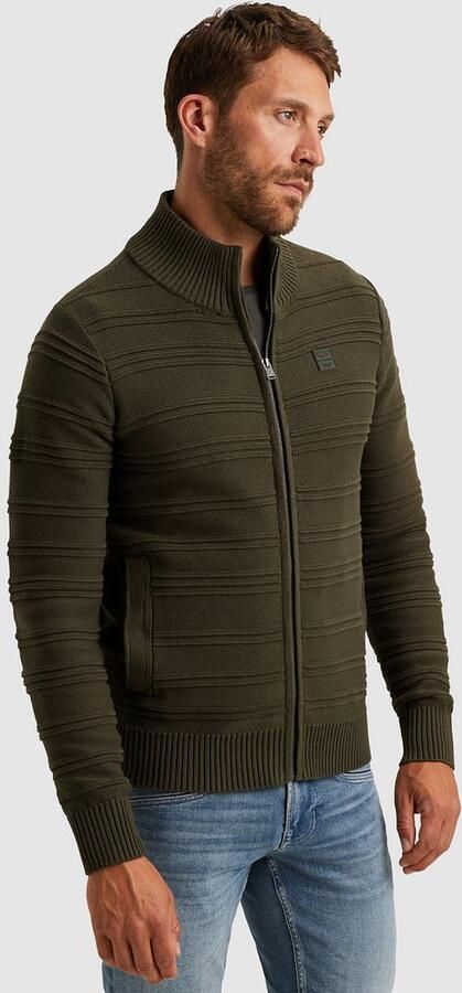 PME Legend Vest Structure Knit Beluga Groen - Foto 5