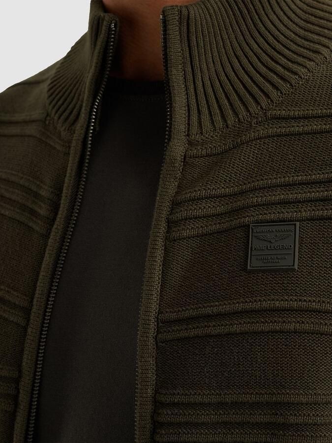 PME Legend Vest Structure Knit Beluga Groen - Foto 2