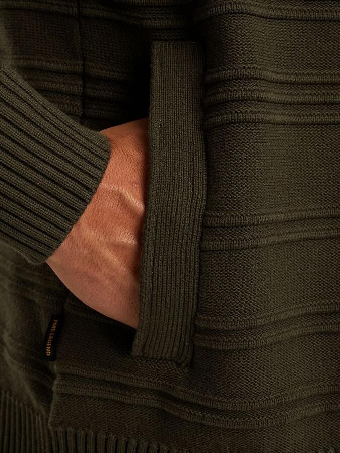 PME Legend Vest Structure Knit Beluga Groen - Foto 3