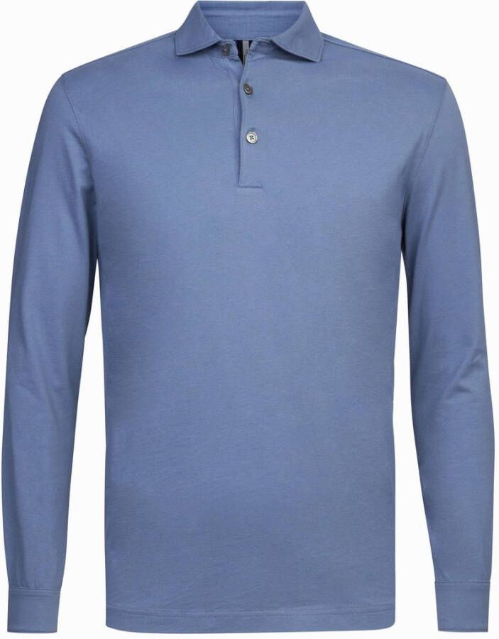 Profuomo Longsleeve Polo Blauw Heren