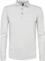 Profuomo Longsleeve Polo Grijs Melange - Thumbnail 1