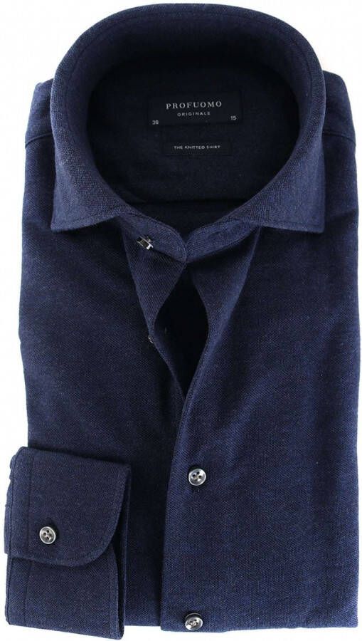 Profuomo Originale Slim fit Knitted Heren Overhemd LM