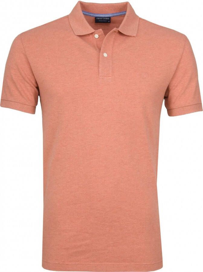 Profuomo polo oranje zalm Slim Fit