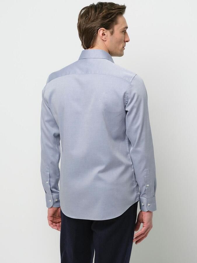 Profuomo Basketweave Overhemd Blauw - Foto 5