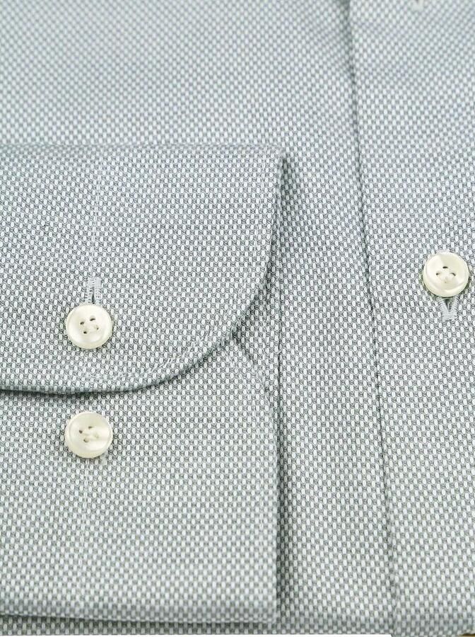 Profuomo Basketweave Overhemd Groen - Foto 4