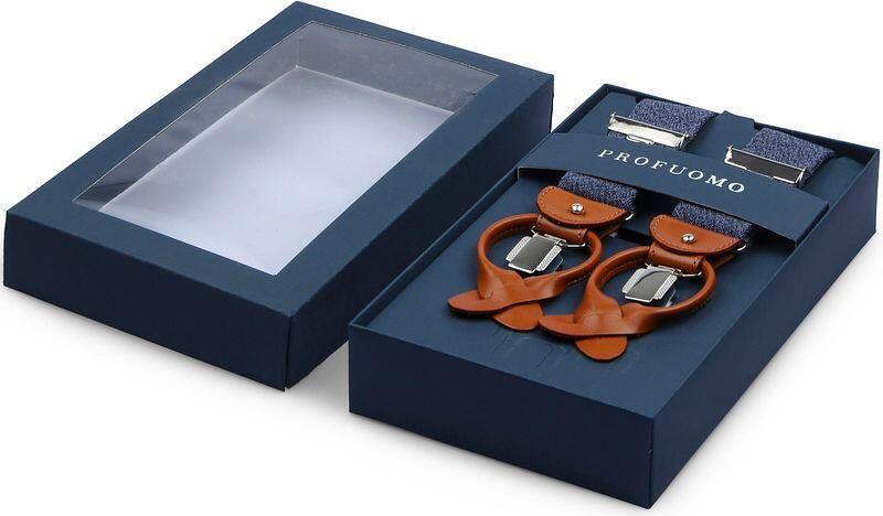 Profuomo bretels jeans blauw melange - Foto 6