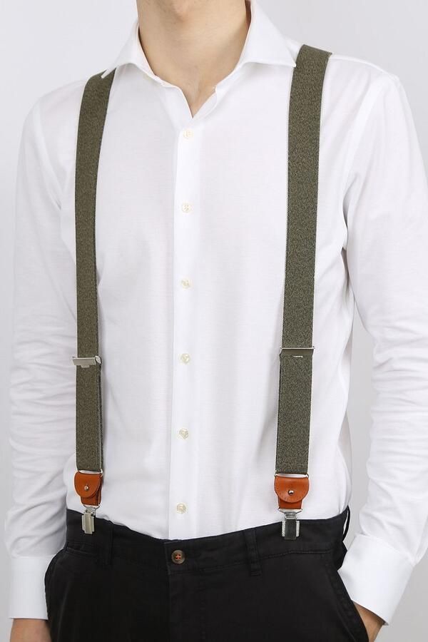 Profuomo Bretels Groen Melange - Foto 6