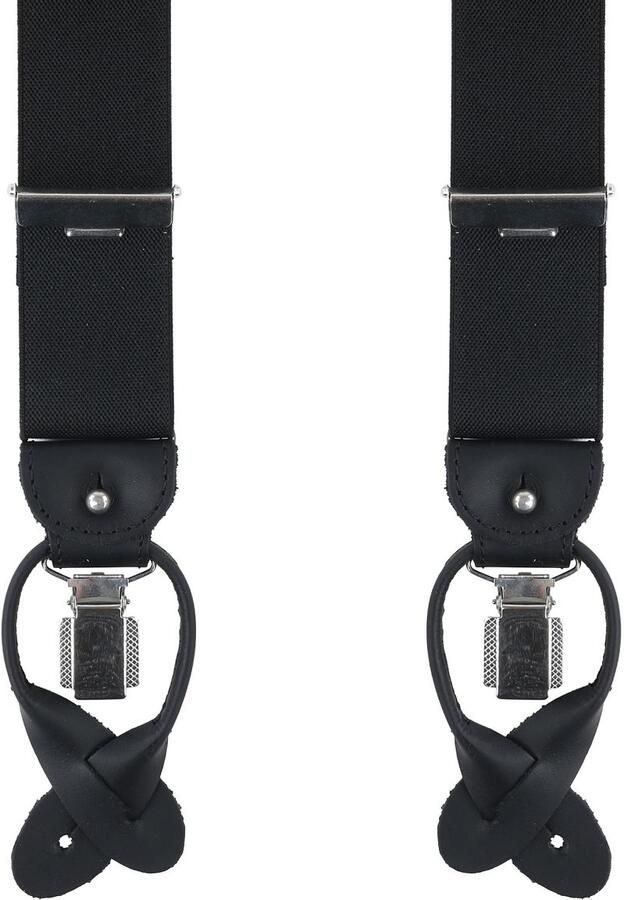 Profuomo bretels zwart effen 36 MM - Foto 2