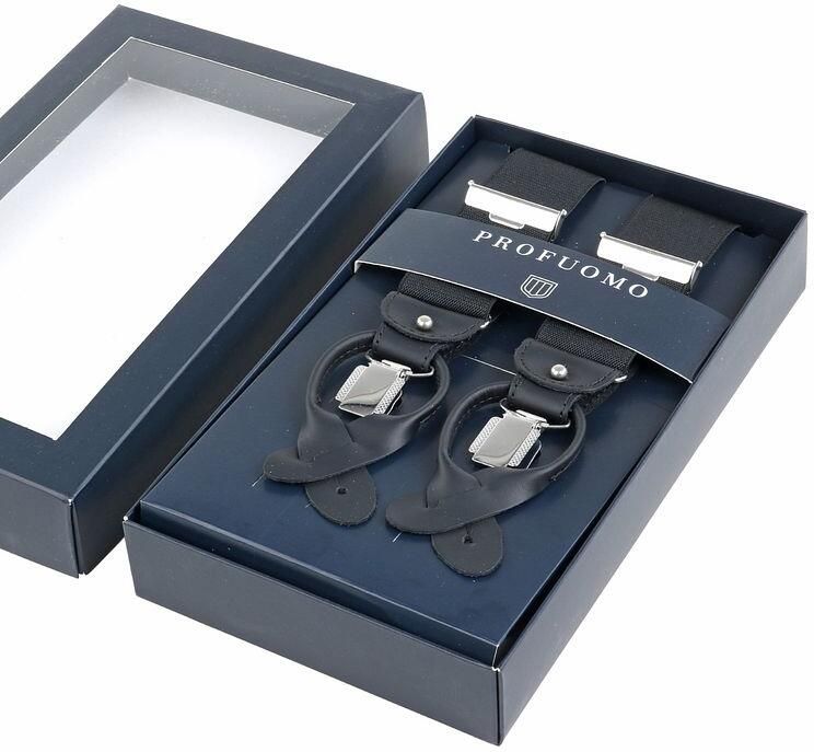 Profuomo bretels zwart effen 36 MM - Foto 6