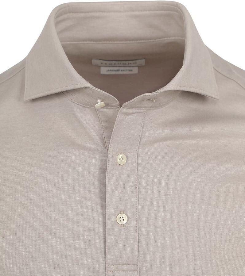 Profuomo Beige Lange Mouw Gebreide Polo Green Heren - Foto 3