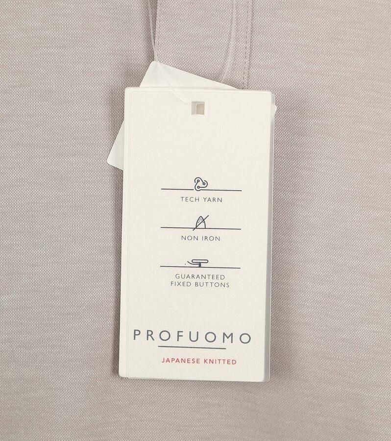 Profuomo Beige Lange Mouw Gebreide Polo Green Heren - Foto 4