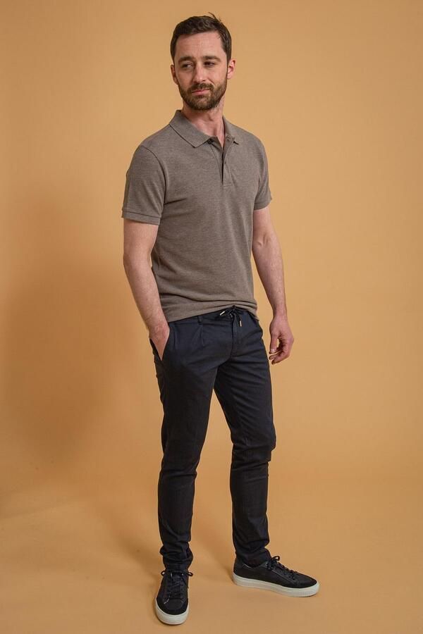 PROFUOMO Heren Broeken Sportcord Chino Donkerblauw - Foto 6