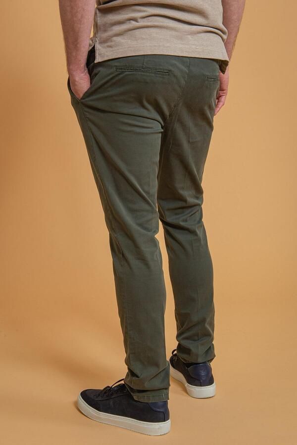 Profuomo Comfortabele Army Sportcord Chino Green Heren - Foto 4