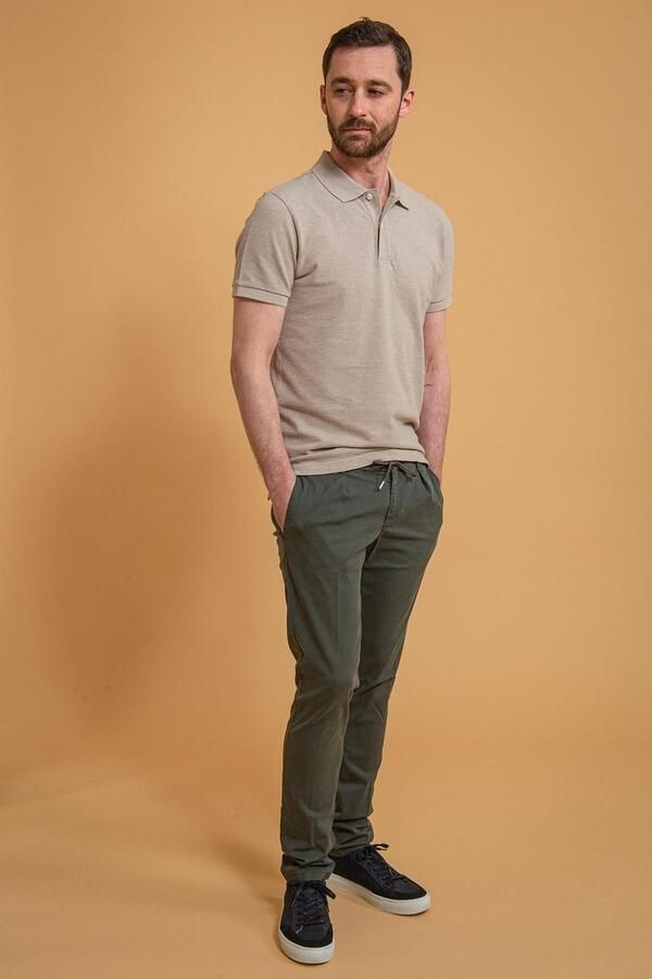 Profuomo Comfortabele Army Sportcord Chino Green Heren - Foto 7